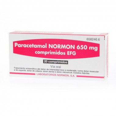 PARACETAMOL NORMON EFG 650...
